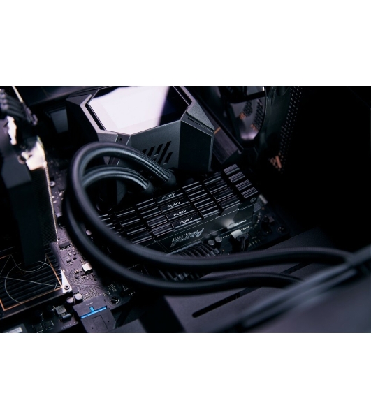 Оперативная память Kingston Fury Renegade, DDR4, 32GB (2x16GB), 3200MHz, CL16, DIMM, с радиаторами, серый/черный