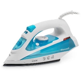 Утюг Maxwell MW-3055B белый/голубой, 2200 Вт, 30 г/мин, 100 г/мин, 280 мл