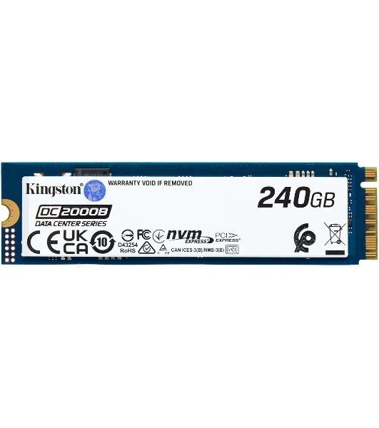 Накопитель SSD Kingston DC2000B, 240Gb, PCIe 4.0 x4, M.2 2280, R/W 4500/400