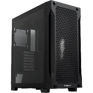 Компьютерный корпус без блока питания Case HSPD M541, Mesh Mid Tower, черный, TG, 0.7 SPCC, no fans, ATX, mATX, mITX, 170/405/210мм, 2x2.5', 2x3.5', 7xPCI, 1xUSB-A 3.0, 2xUSB-A 2.0, 465x220x485мм