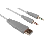 Гарнитура Defender Ghost LED белый, проводная, USB / 2 x mini jack 3.5 мм, подсветка, фото8