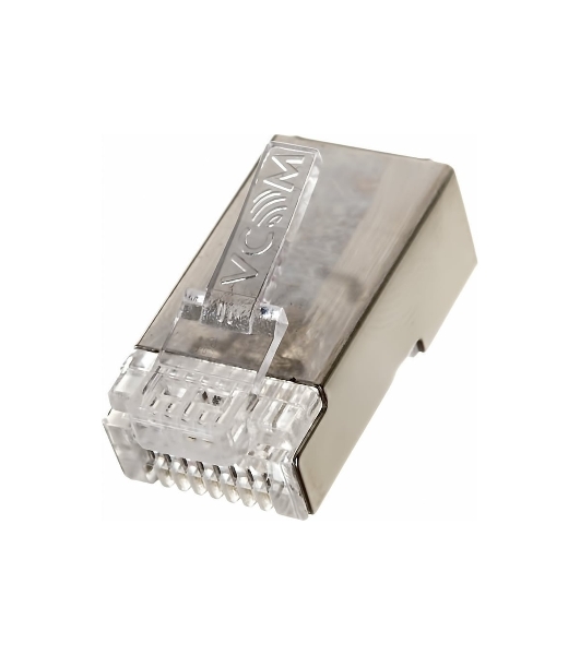 Коннектор VCOM RJ45 8P8C для FTP кабеля 5 кат. экранированные, 20 шт,