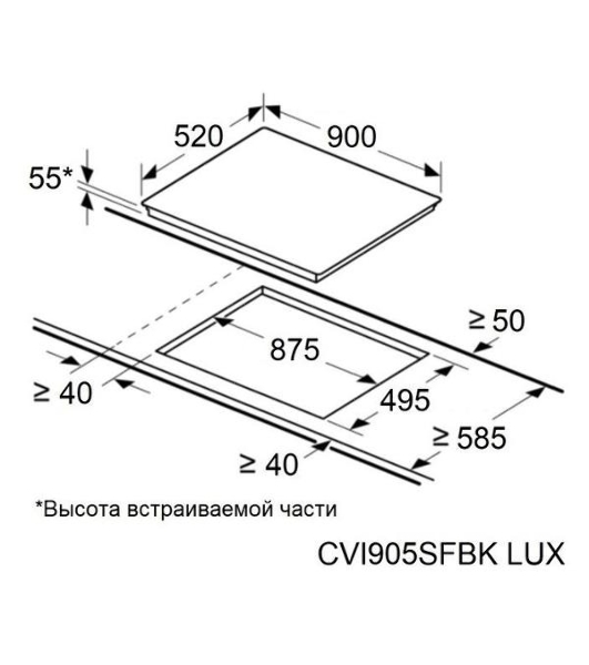 Индукционная варочная панель Maunfeld CVI905SFBK LUX Inverter