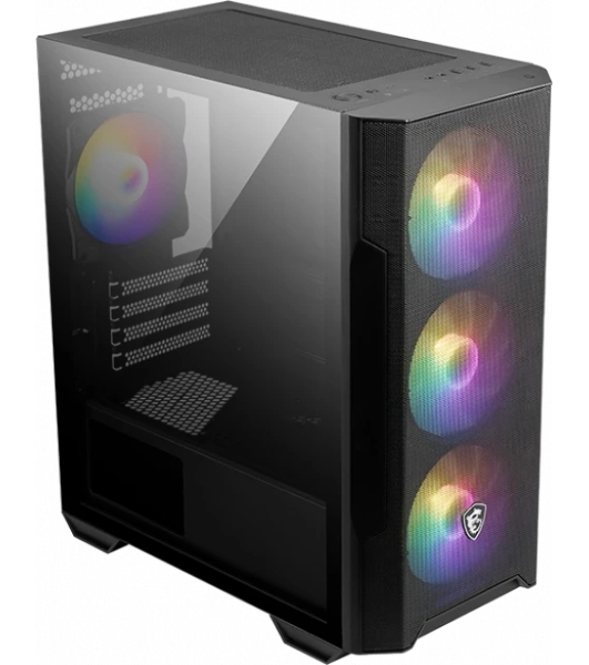 Компьютерный корпус MSI MAG FORGE M100R 1xUSB 3.0, 2xUSB 2.0, 4x120мм ARGB Fan, ARGB Control Board, Tempered Glass Window, Brown Box (932220)