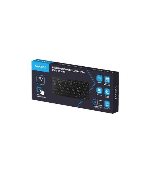 Клавиатура беспроводная Maxvi KWS-03 mini черный
