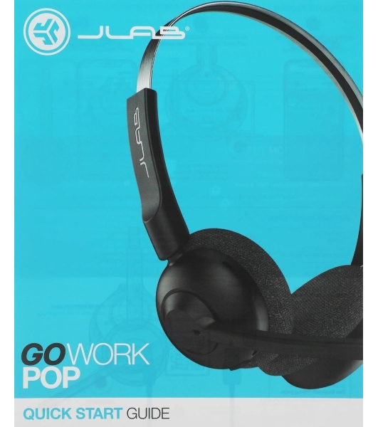 Гарнитура JLab GO Work Pop Wireless Headphones чёрный, беспроводная, Bluetooth, до 50 ч