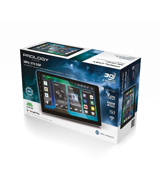 Автомагнитола Prology MPA-370, 2 DIN, 9', Android 13, Bluetooth, USB Type-A, GPS, 4G, CarPlay
