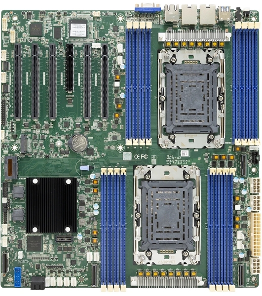 Серверная материнская плата AIC Vega, 2xLGA4677, Intel C741, 16xDDR5, 2xSATA, 2xM.2, 5xPCIe 5.0 x16, 1xVGA, 2x1Gb LAN, IPMI, 2xUSB-A 5Gbps, EATX