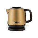 Чайник электрический Kitfort KT-6111 1л. 1630Вт золотистый/черный (корпус: нержавеющая сталь), фото 1