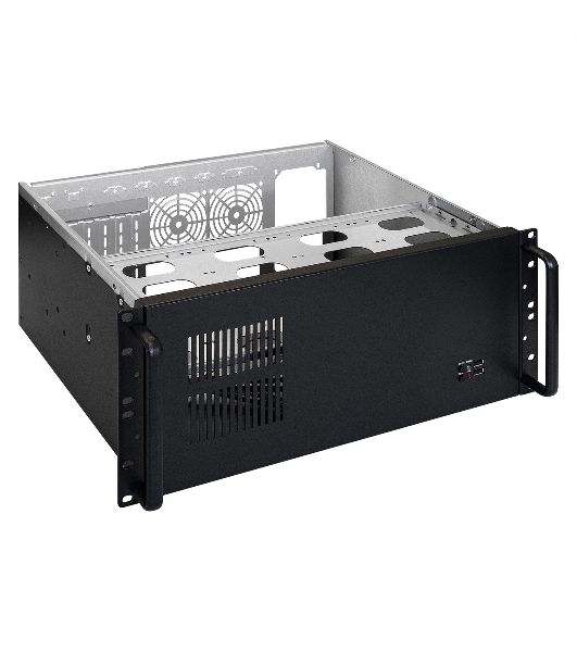 Серверный корпус Procase 4U300-08 Корпус 4U server case,8HDD,черный,без блока питания PS/2 ATX,глубина 300мм, MB ATX 12'x9.6'