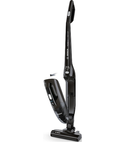Пылесос вертикальный Bosch BBHF220 черный, питание от аккумулятора, 48 Вт, уборка сухая, пылесборник 0,4 л