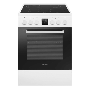 Плита электрическая Maunfeld MEC67CW08TD белый, конфорок 4 шт, духовка 59 л, 60 см x 85 см x 60 см