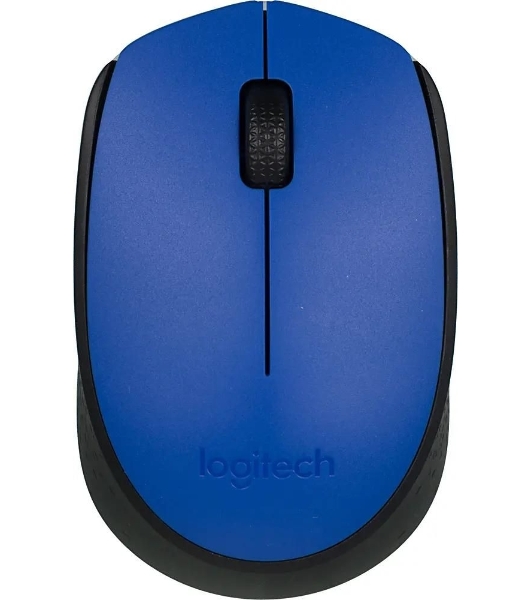 Мышь беспроводная Logitech M171 синий, 1000 dpi, радиоканал, USB, кнопки - 3