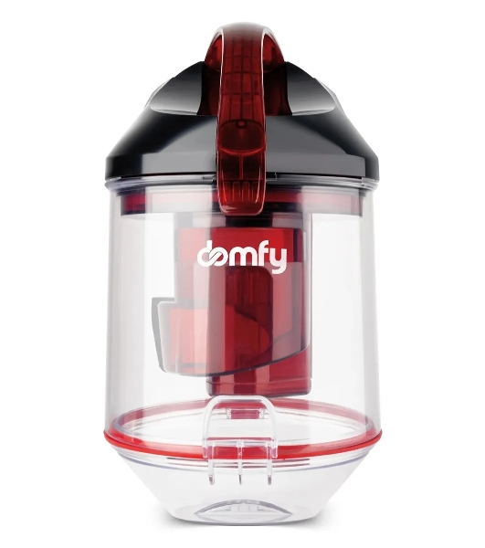 Пылесос Domfy DSC-VC704 черный/красный, 400/2400 Вт, уборка сухая, пылесборник контейнер 3 л