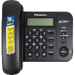Телефон проводной Panasonic KX-TS2356RUB черный АОН,Caller ID,ЖКД,блокировка набора,выключение микрофона, фото 1