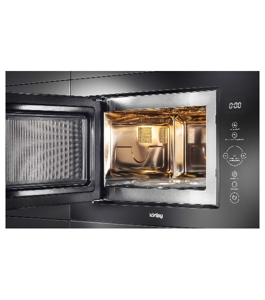 Встраиваемая микроволновая печь Korting KMI 825 TGN черный, 25 л, 900 Вт, переключатели - сенсор