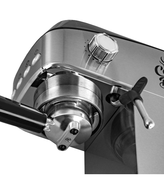 Кофеварка рожкового типа электрическая Endever Costa-1089, объем-1,2л, стальной/черный, мощность 1350 Вт, давление 20 бар