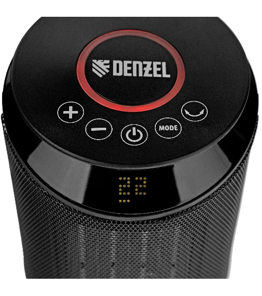 Тепловентилятор керамический Denzel DTFC-2000X, 1000/2000 Вт, 20 м2, 3 режима, пульт, Wi-Fi, термостат
