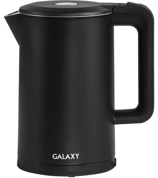 Электрочайник Galaxy GL 0323 черный, 1.7 л, 2000 Вт, скрытый нагревательный элемент