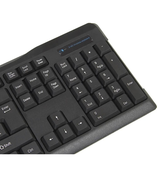 Комплект клавиатура+мышь Oklick 230M беспроводной, USB, 1000 DPI, чёрный