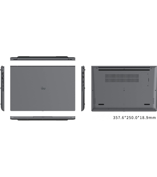 Ноутбук IRU Tactio 16ALB Core i5 1235U 16Gb SSD512Gb Intel UHD Graphics 16' IPS FHD (1920x1080) Windows 11 Pro grey WiFi BT Cam 4830mAh (2110204)