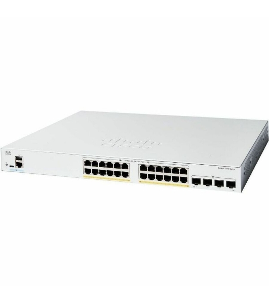 Коммутатор Cisco Catalyst C1200-24P-4G, 24×1 Гбит/с + 4×1 Гбит/с SFP+, управляемый