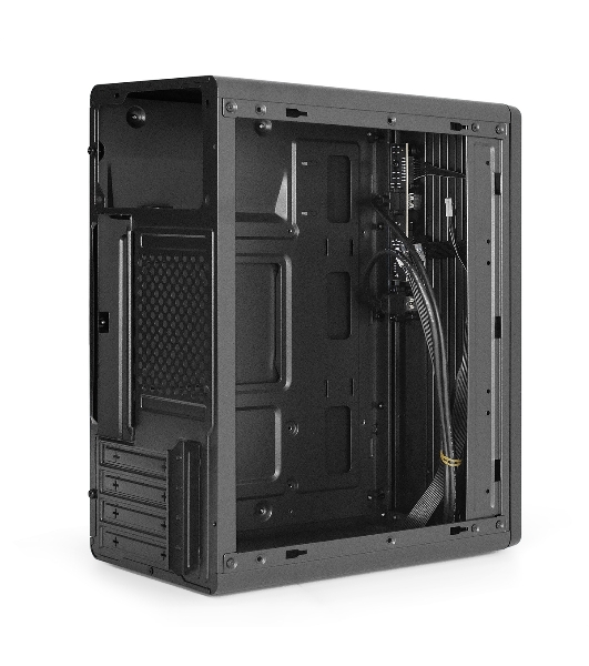 Корпус ExeGate BAA-503U2-UNS450, Mini-Tower, чёрный, 1 x 80/90 мм, БП 450 Вт