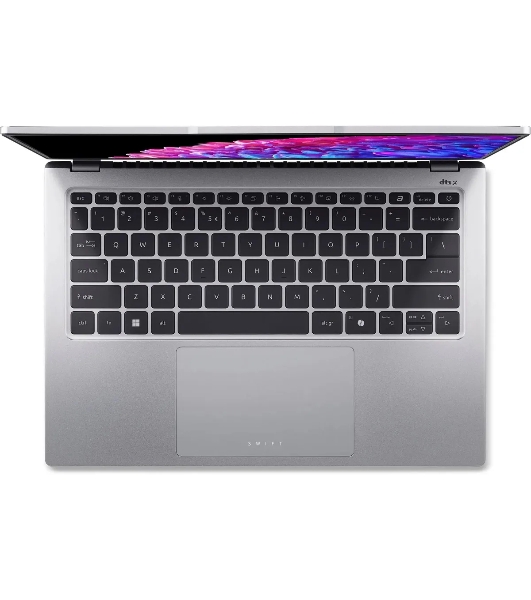 Ноутбук Acer Swift Go 14 SFG14-73-70EH серебристый NX.KSGCD.002 Core Ultra 7 155H 16Gb SSD 1Tb Intel Arc 14' OLED 2.8K (2880x1800) Windows 11 Home WiFi BT Cam