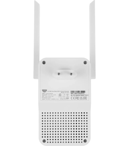 Повторитель беспроводного сигнала Cudy RE1800 AX1800 10/100/1000BASE-TX/Wi-Fi белый