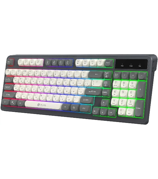 Клавиатура Oklick 731G проводная, USB Type-A, серый/белый
