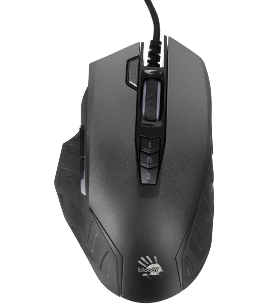 Мышь проводная A4Tech Bloody J95s серый, 8000 dpi, USB, кнопки - 9