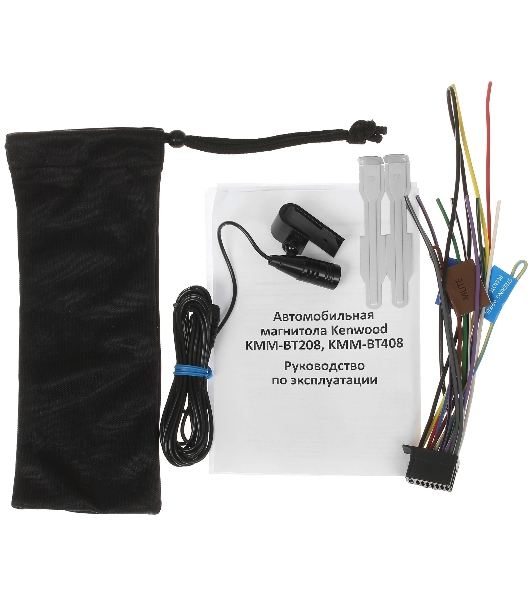 Автомагнитола Kenwood KMM-BT408, 1 DIN, Bluetooth, USB Type-A, AUX, съёмная панель