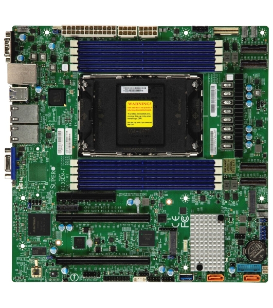 Материнская плата Supermicro X13SEM-F-B, 1xLGA-4677, OEM Intel Xeon SP gen 4, Intel C741, 8x DDR5 4800/4400/4000 MHz. 2x1Gbe Base-T i350+1xMgmt LAN, 10xSATA3, 2xSATA-DOM, 5xUSB 3.2, 2xPCI-Ex16+1xPCI-E x8+4xMCIO x8, 2xM.2, mATX
