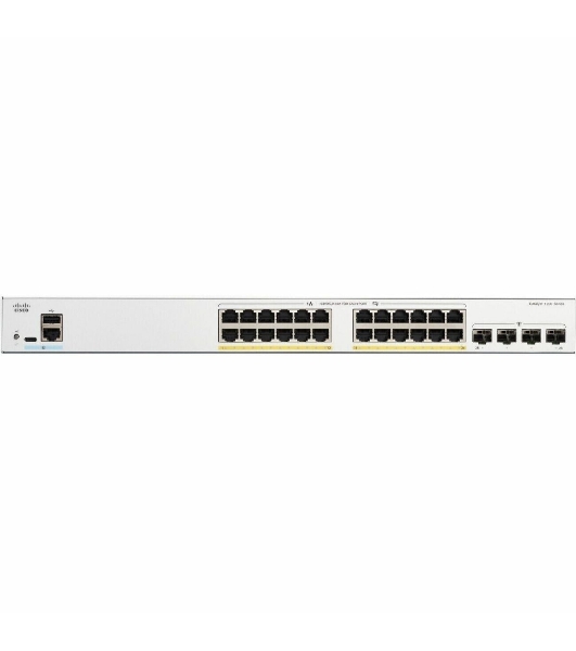 Коммутатор Cisco Catalyst C1200-24P-4G, 24×1 Гбит/с + 4×1 Гбит/с SFP+, управляемый