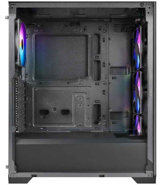 Корпус AZZA Aerohex Black, Midi-Tower, чёрный, 4 x 120 мм