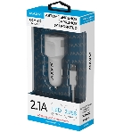Автомобильное зарядное устройство Maxvi CCM-212 Plus T белый 2.1A, фото2