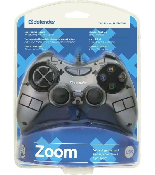 Геймпад Defender Zoom USB Xinput, 10 кнопок, 2 стика