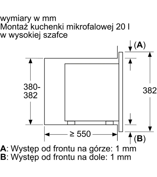 Микроволновая печь Bosch BFL623MB4 черный (встраиваемая)