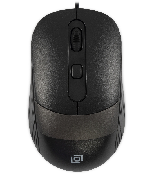 Мышь проводная Oklick 310M черный/серый, 2400 dpi, USB, кнопки - 4