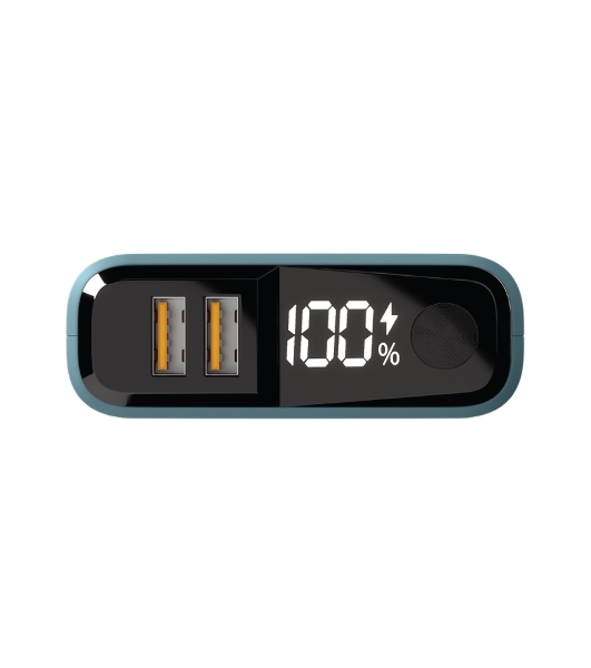 Портативный аккумулятор OLMIO QS-20, 20000mAh, 22.5W QuickCharge3.0/PowerDelivery, LCD, темно-зеленый