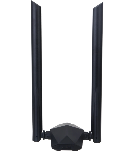 Сетевой адаптер Dahua DH-NC1800/Wi-Fi 802.11ax/2.4 ГГц до 574 Мбит.с + 5 ГГц до 1201 Мбит.с/2 антенны/USB 3.0/черный (DH-NC1800)