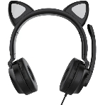 Гарнитура QUMO Game Cat чёрный, проводная, USB, подсветка, фото4
