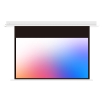 Встраиваемый экран с электроприводом Lumien Master Recessed Control 176х305 см (раб.область 166х295 см) (133') Matte White черная кайма по периметру, черная кайма сверху 35 см, триггер, RS232, IR, RF управл.в комплекте, цвет корпуса белый 16:9, фото 1
