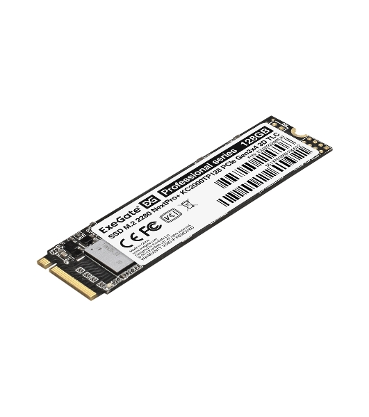 Накопитель SSD ExeGate NextPro+ KC2000TP128, 128Gb, PCIe 3.0 x4, M.2 2280, NVMe, R/W 1200/600