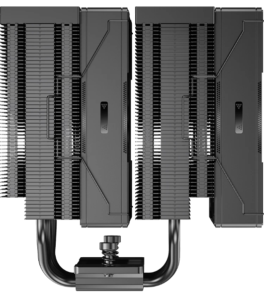 Кулер для процессора PCCooler RZ620 BK (260W, 4-pin PWM, 157.5мм, Al/Cu, 6x6мм, 1x120мм, 86.73CFM, 32dBA, 2200RPM, S: 1851/1700/1200/115X, AM5/AM4, черный)