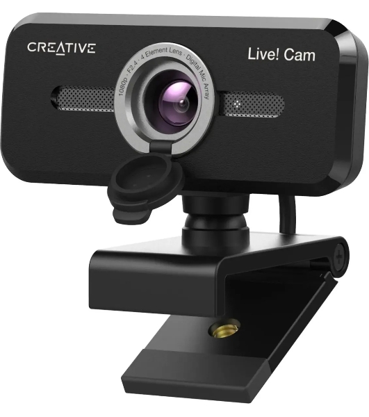 Веб-камера Creative Live! Cam Sync 1080p V2 1920x1080, 30 кадр/с, USB Type-A, микрофон, шторка приватности, универсальное крепление