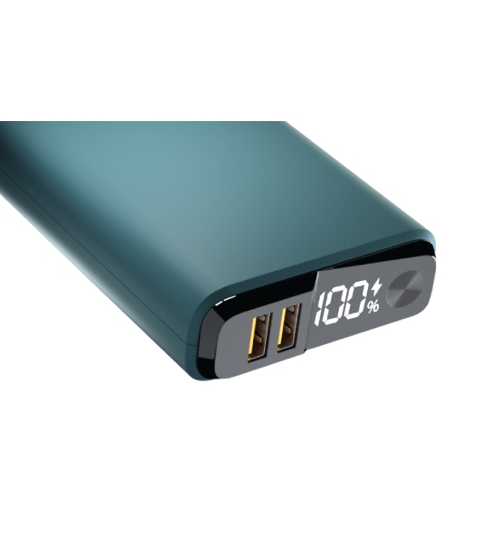 Портативный аккумулятор OLMIO QS-20, 20000mAh, 22.5W QuickCharge3.0/PowerDelivery, LCD, темно-зеленый