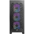 Корпус AZZA Aerohex Black, Midi-Tower, чёрный, 4 x 120 мм, фото5