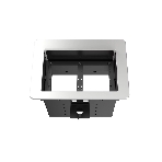 Прямоугольный металлический корпус Wize Pro WRTS-06BOX-S для модульной системы врезного лючка в стол с убирающейся крышкой для установки до 6 модулей-вставок, преустановленная рамка, серебристый, фото3