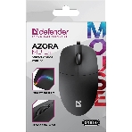 Мышь проводная Defender Azora MB-241 черный, 1200 dpi, USB, кнопки - 3, фото5